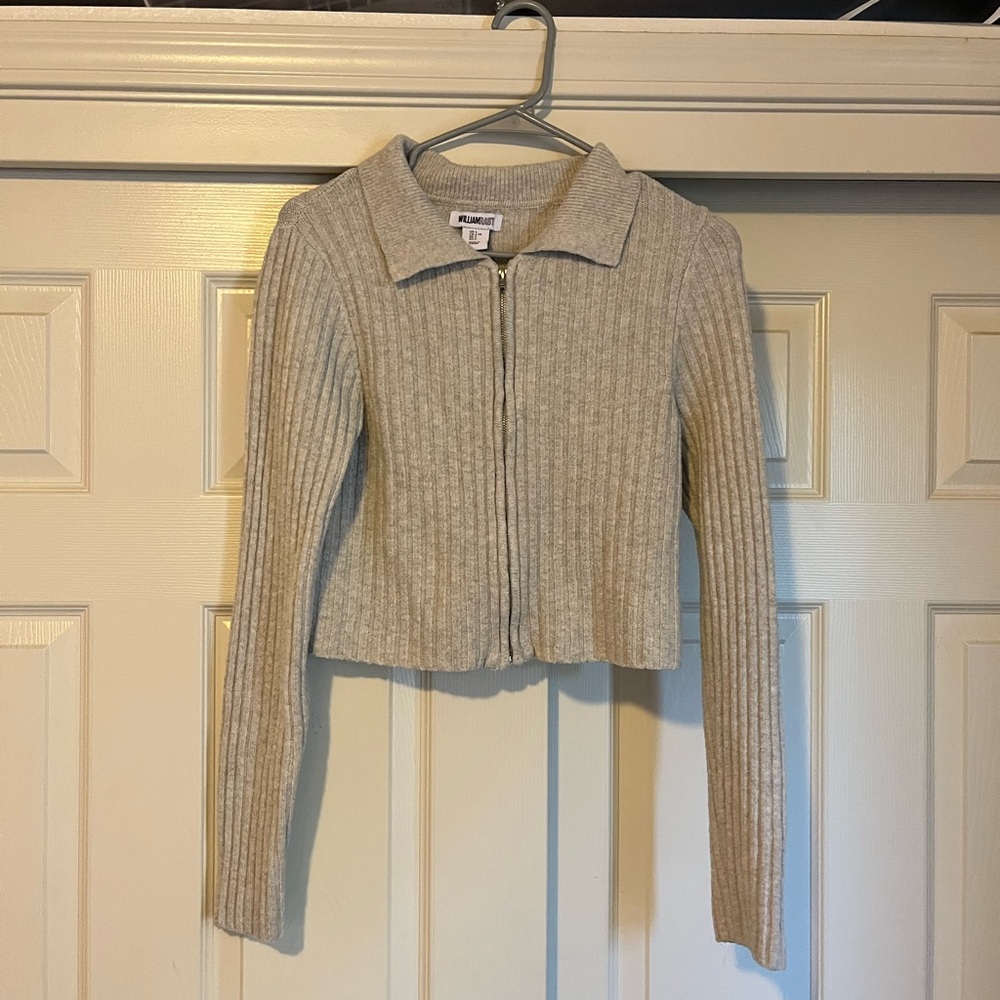 Zip Up Collared Top
